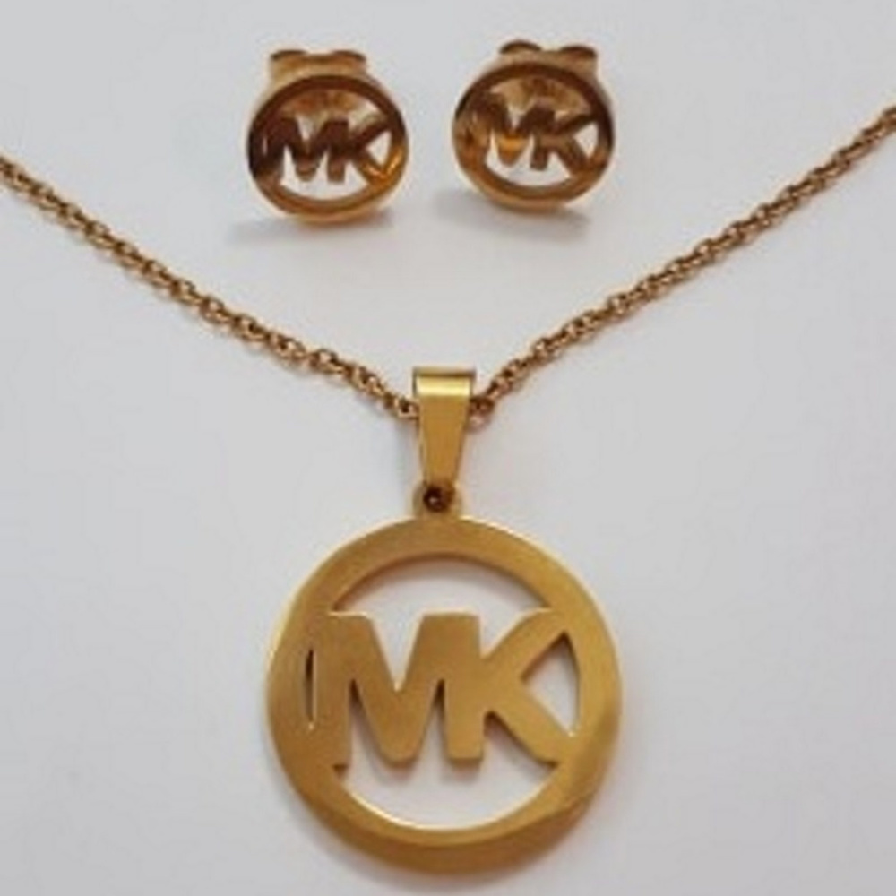 Michael Kors Gold Necklac and Earring Set